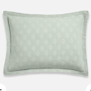 4 NWT Brooklinen textured diamond euro shams in willow (green)